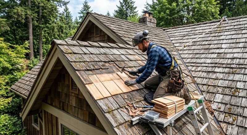 Cedar Shake Roof Repair in Donegal, PA