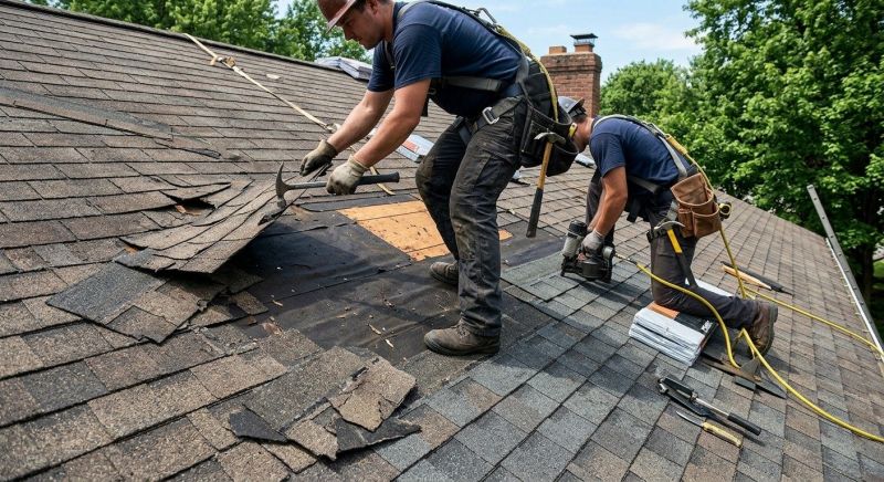 Damaged Roof Repair in Turtle Creek, PA
