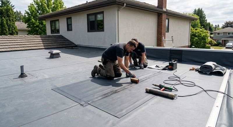 Rubber Roof Repair in East Pittsburgh, PA