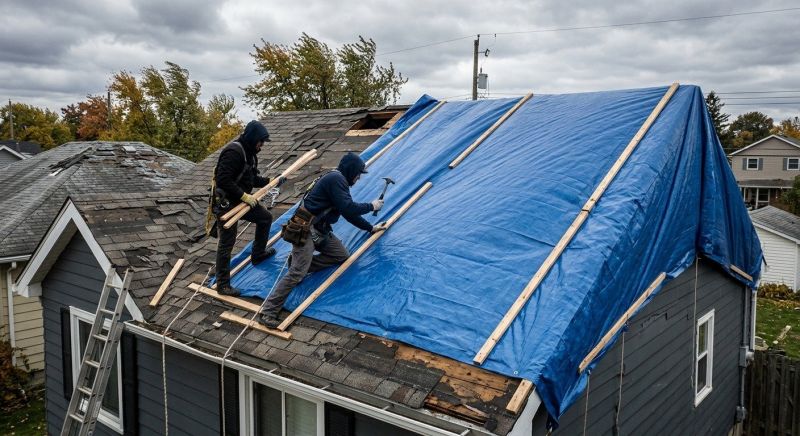 Storm Damage Roof Tarping in Westmoreland County, PA